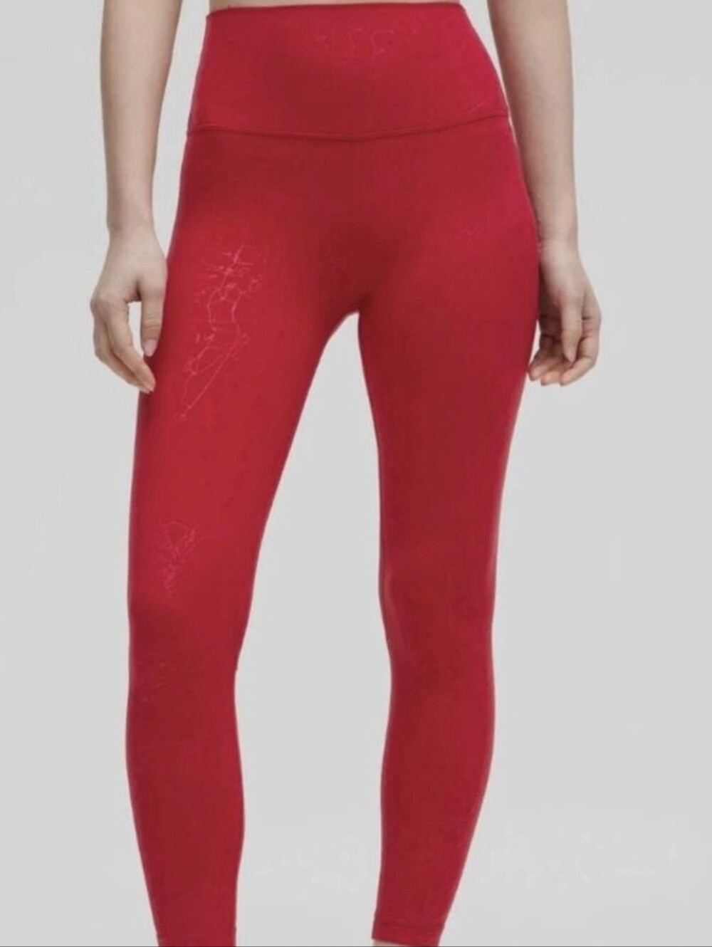 lululemon athletica Burgundy Floral-Print Leggings